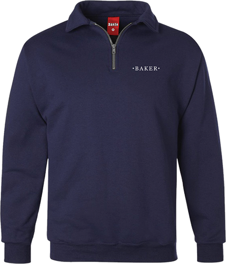 BAKER HALF SMART QUARTER ZIP UP CREWNECK SWT MEDIUM NAVY