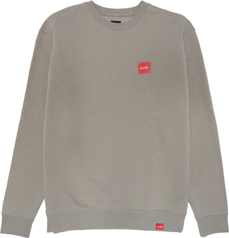 CHOCOLATE SQUARE LOGO CREW/SWT MEDIUM CEMENT GREY