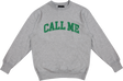 CALL ME 917 CALL ME LOGO CREW SWT MEDIUM HEATHER GREY
