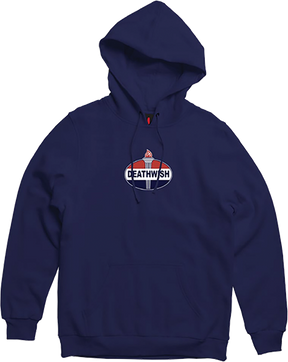 DEATHWISH MOTOR SPIRITS HOODIE SWEATSHIRT LARGE-NAVY