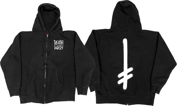 DEATHWISH THE TRUTH ZIP HOODIE SWEATSHIRT SMALL-BLK