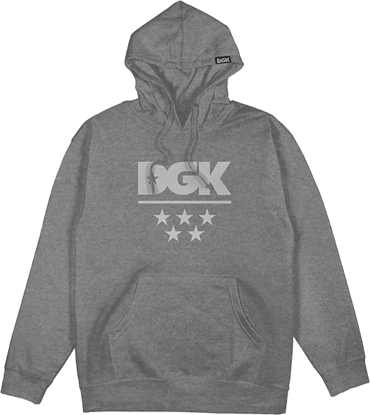 DGK ALL STAR FLEECE HOODIE SWEATSHIRT XLARGE CHARCOAL