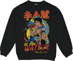DGK BRUCE LEE FURY FLEECE CRW/SWT XLARGE CHARCOAL HTHR