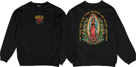 DGK GUADALUPE CREWNECK SWEATSHIRT SMEDIUM-BLACK