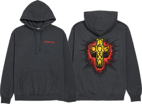 DOGTOWN ESE CROSS 2 HOODIE SMALL  CHARCOAL HEATHER