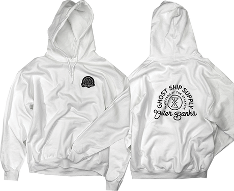 GHOST SHIP INSIGNIA HOODIE XLARGE-WHITE