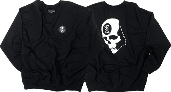 GHOST SHIP OMINOUS SKULL CREWNECK SWEATSHIRT MEDIUM-BLACK