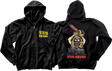 HEROIN TEGGXAS CHAIN ZIP HOODIE LARGE BLK