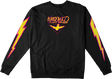 KROOKED BIRD LIGHTENING SLV CREWNECK SWEATSHIRT SMALL BLK/YL/MAGENTA