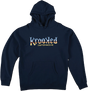 KROOKED CHROME ZONE HOODIE LARGE NAVY