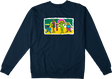 KROOKED FAMILY AFFAIR CREWNECK SWEATSHIRT MEDIUM NAVY