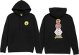 KROOKED QS SNACKMAN HOODIE LARGE BLACK