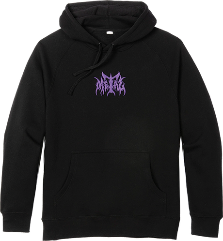METAL LOGO EMBROIDERED HOODIE MEDIUM BLACK