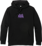 METAL LOGO EMBROIDERED HOODIE LARGE BLACK