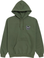 PIG HEAD EMBORDERED HOODIE SWEATSHIRT MEDIUM-ARMY