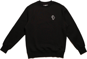 PISS DRUNX BARBED CREWNECK SWEATSHIRT LARGE  BLK