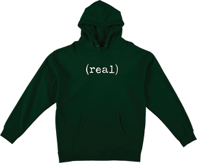 REAL LOWER HOODIE SMALL DRK.GRN/WHITE