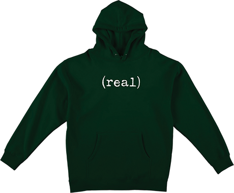 REAL LOWER HOODIE SMALL DRK.GRN/WHITE