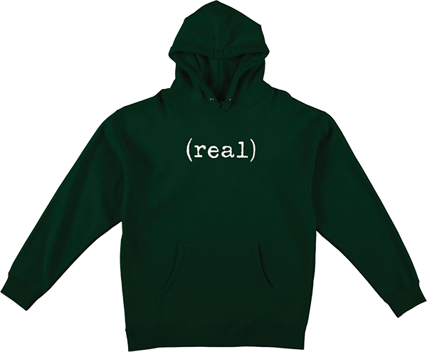 REAL LOWER HOODIE SMALL DRK.GRN/WHITE