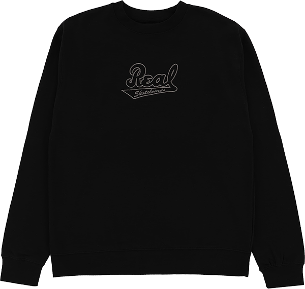 REAL SCRIPT EMB CREW/SWT XLARGE BLACK