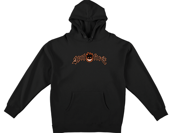 SPITFIRE IMMORTAL FIRE HOODIE SWEATSHIRT XSMALL BLACK
