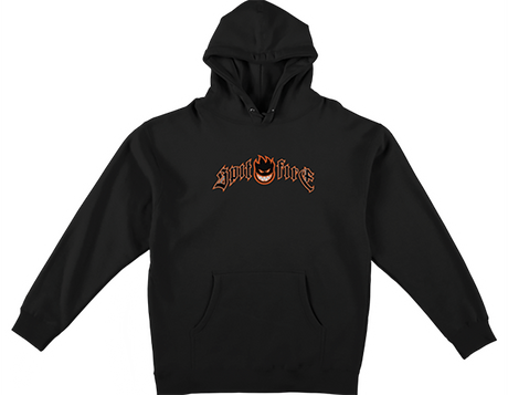 SPITFIRE IMMORTAL FIRE HOODIE SWEATSHIRT XSMALL BLACK