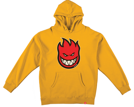 SPITFIRE BIGHEAD FILL HOODIE SWEATSHIRT SMALL GOLD/RD/WT/BK