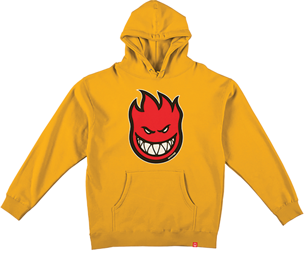 SPITFIRE BIGHEAD FILL HOODIE SWEATSHIRT XXLARGE GOLD/RD/WT/BK