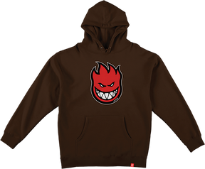 SPITFIRE BIGHEAD FILL HOODIE SWEATSHIRT SMALL BRN/RED/BLK/WHT
