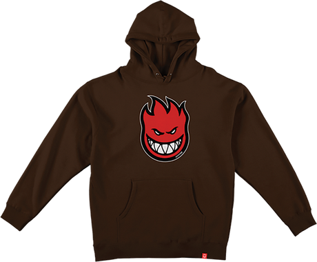 SPITFIRE BIGHEAD FILL HOODIE SWEATSHIRT MEDIUM BRN/RED/BLK/WHT