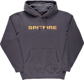 SPITFIRE CLASSIC 87 EMB HOODIE SWEATSHIRT MEDIUM CHARCOAL/RED/GOLD
