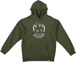 SPITFIRE CHROME BIGHEAD HOODIE SMALL ARMY