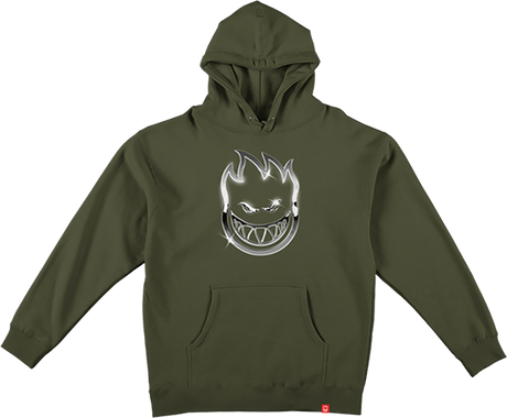 SPITFIRE CHROME BIGHEAD HOODIE SMALL ARMY