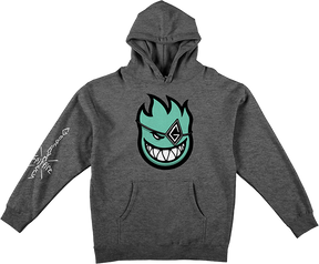 SPITFIRE GNARHUNTERS BIGHEAD HOODIE SWEATSHIRT SMALL CHARCOAL HEATHER
