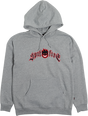 SPITFIRE IMMORTAL FIRE EMB HOODIE SMALL-HEATHER GREY