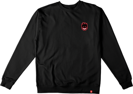 SPITFIRE LIL BIGHEAD FILL CREWNECK SWEATSHIRT SMALL-BLK/BLK/RED/WHT