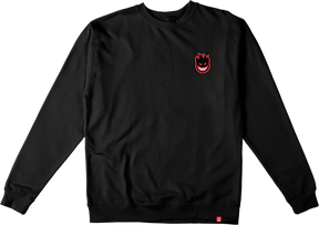 SPITFIRE LIL BIGHEAD FILL CREWNECK SWEATSHIRT LARGE-BLK/BLK/RED/WHT