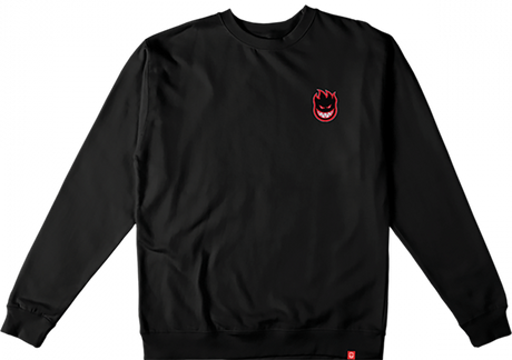 SPITFIRE LIL BIGHEAD FILL CREWNECK SWEATSHIRT XLARGE-BLK/BLK/RED/WHT
