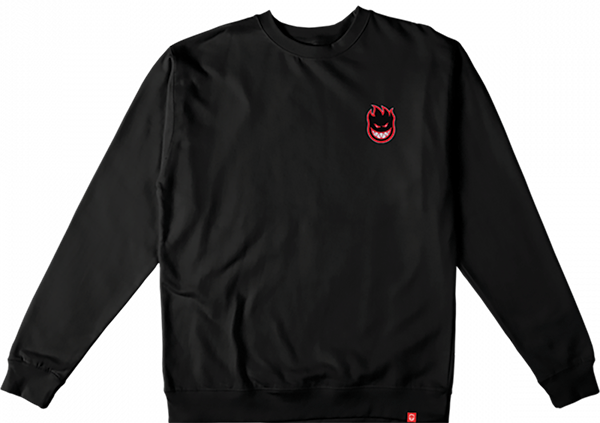 SPITFIRE LIL BIGHEAD FILL CREWNECK SWEATSHIRT XLARGE-BLK/BLK/RED/WHT
