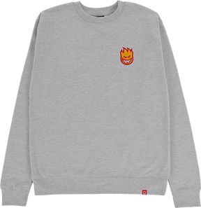 SPITFIRE LIL BIGHEAD FILL CREW/SWT SMALL HTR.GRY/RD/GOLD/WT