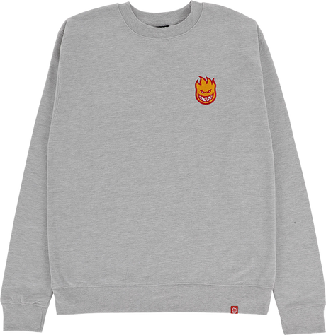 SPITFIRE LIL BIGHEAD FILL CREW/SWT SMALL HTR.GRY/RD/GOLD/WT
