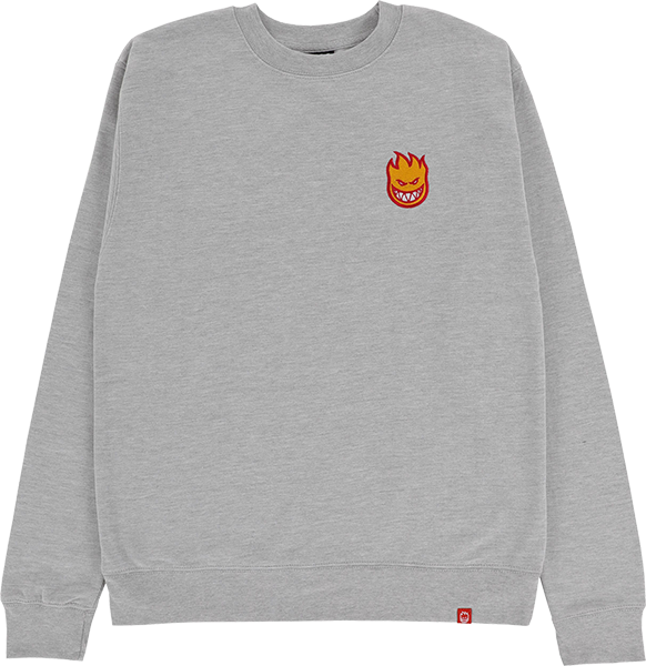 SPITFIRE LIL BIGHEAD FILL CREW/SWT SMALL HTR.GRY/RD/GOLD/WT