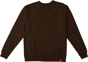 SPITFIRE LIL ETERNAL EMB CREWNECK SWEATSHIRT  LARGE BRN/BLK