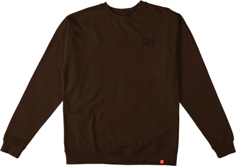 SPITFIRE LIL ETERNAL EMB CREWNECK SWEATSHIRT  LARGE BRN/BLK