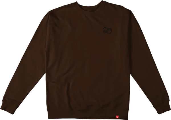 SPITFIRE LIL ETERNAL EMB CREWNECK SWEATSHIRT  XLARGE BRN/BLK