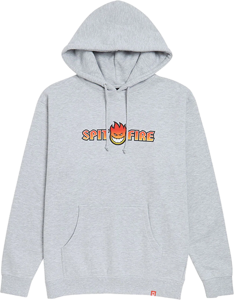 SPITFIRE OG SPLIT FADE FILL HOODIE SWEATSHIRT MEDIUM GREY HEATHER