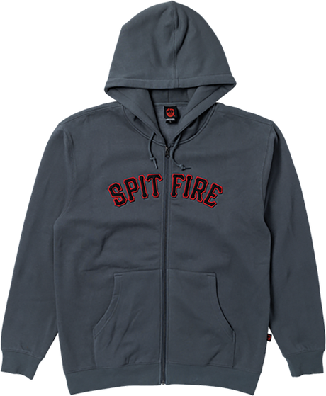 SPITFIRE SPITBALL ZIP HOODIE SMALL CHARCOAL