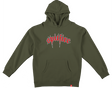 SPITFIRE VENOM CREWNECK SWEATSHIRT LARGE ARMY/RED/WT/BK
