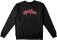 SPITFIRE VENOM CREWNECK SWEATSHIRT XSMALL BLK/RD/WT/BLK