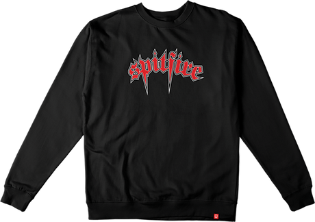 SPITFIRE VENOM CREWNECK SWEATSHIRT SMALL BLK/RD/WT/BLK